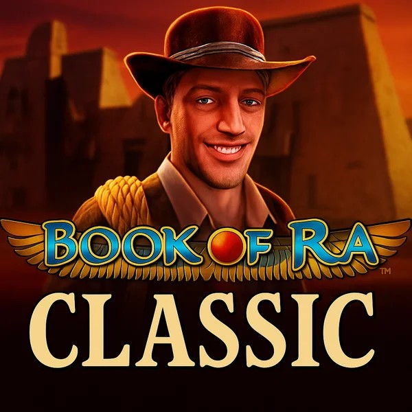Book of Ra Classic logo by Novomatic at Uspin Casino