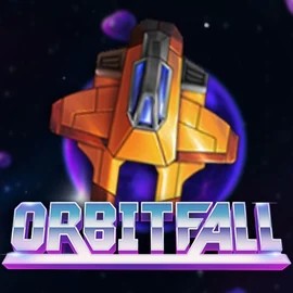 Orbitfall online game logo by ELK Studios on uspin.eu.com