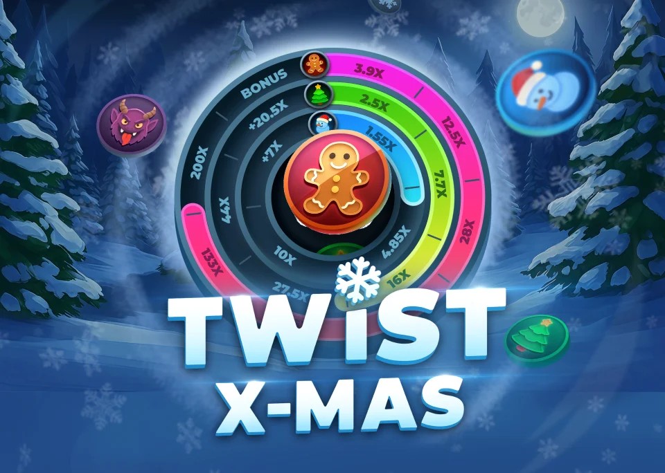 Twist X-mas logo by InOut Uspin Casino